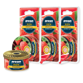 Sáp thơm ô tô hương dâu tây – Areon Strawberry Ken