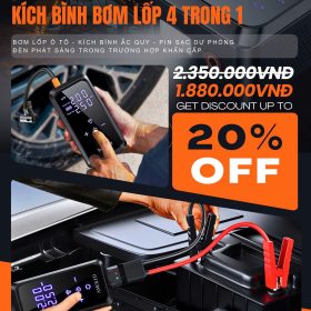 Kích Bình Bơm Lốp 5 Trong 1 AMOLED CP12