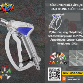 SÚNG PHUN RỬA ÁP LỰC CAO TRONG SUỐT HC04