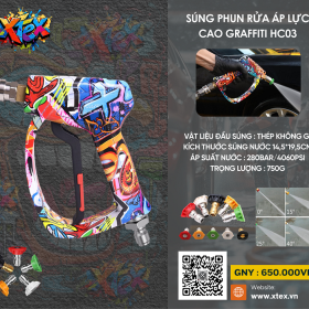 SÚNG PHUN RỬA ÁP LỰC CAO GRAFFITI HC03